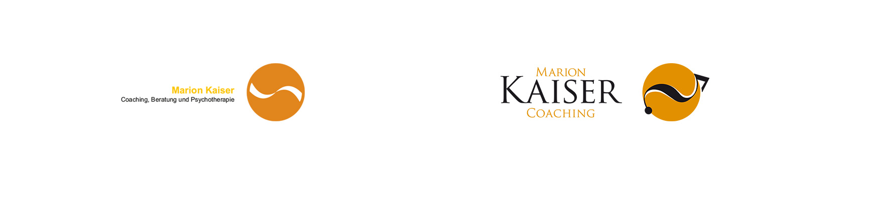 Logo alt und neu (dégagée) – Marion Kaiser Coaching