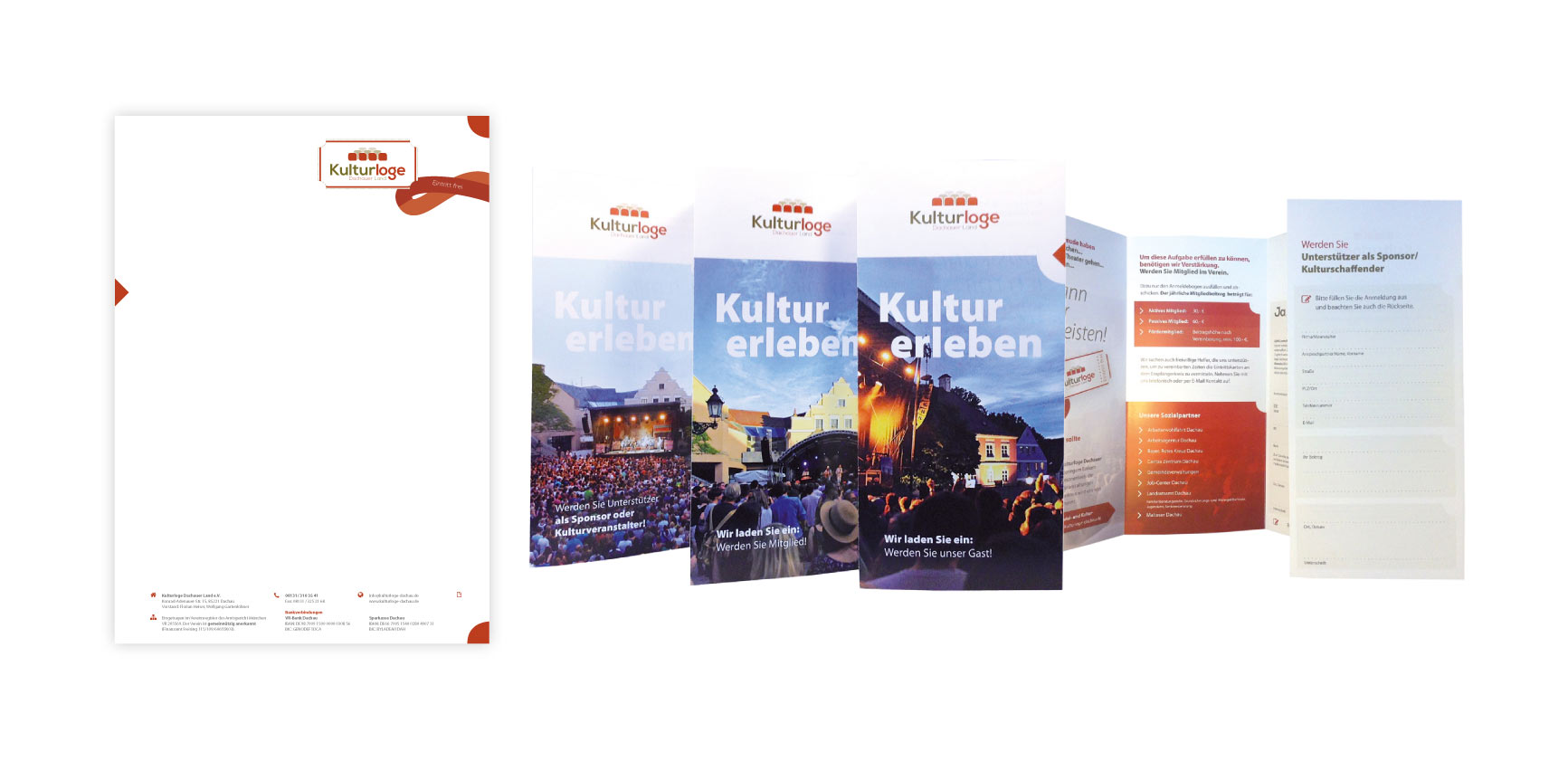 Folder und Briefpapier für Kulturloge Dachauer Land e.V. 