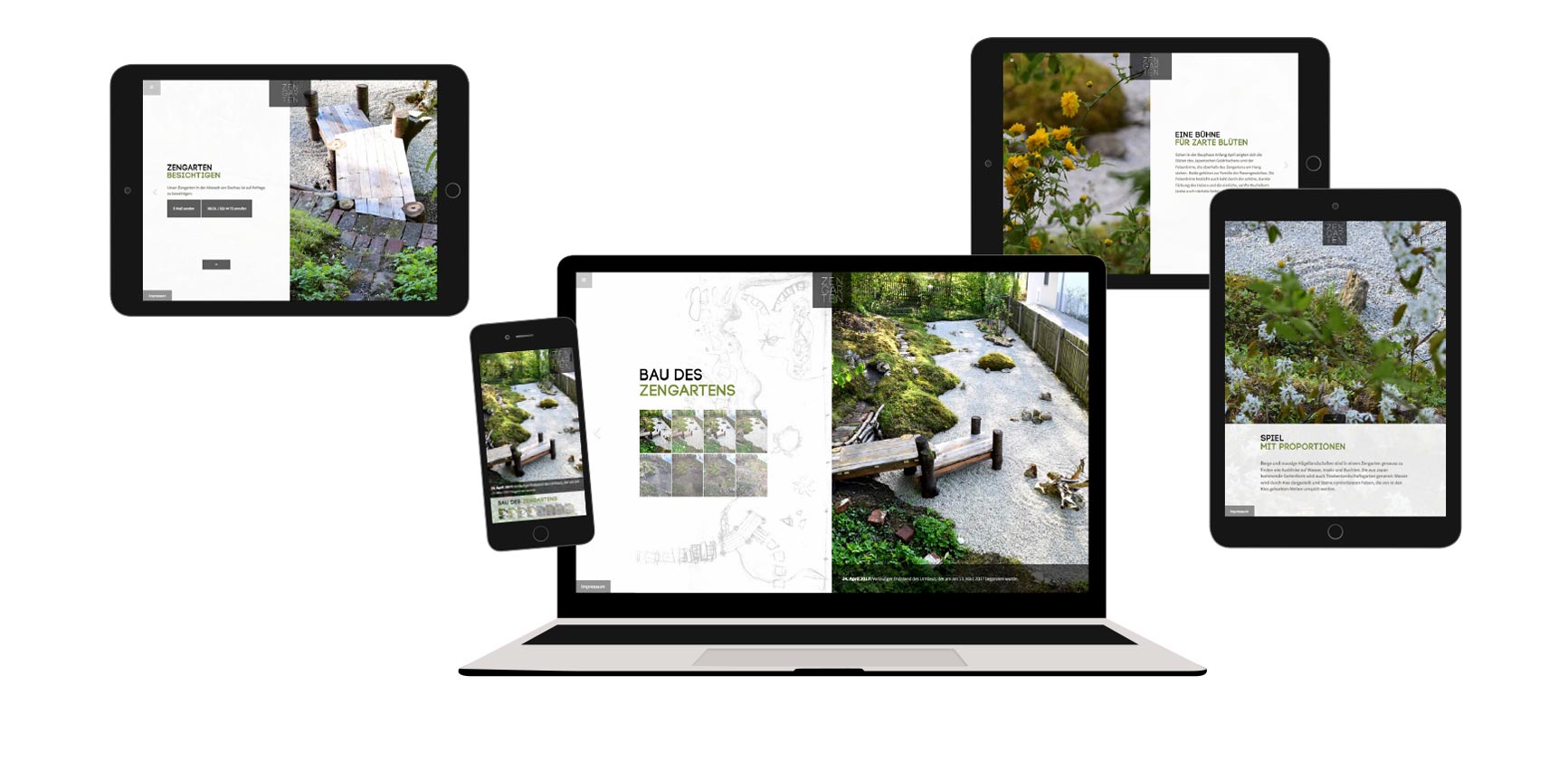 Zengarten-Website mit SLIDES Zengarten-Website mit SLIDES